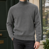 Logan-Jude Stand Collar Sweater - Gray