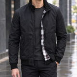 Oscar-York Stand Collar Jacket - Black