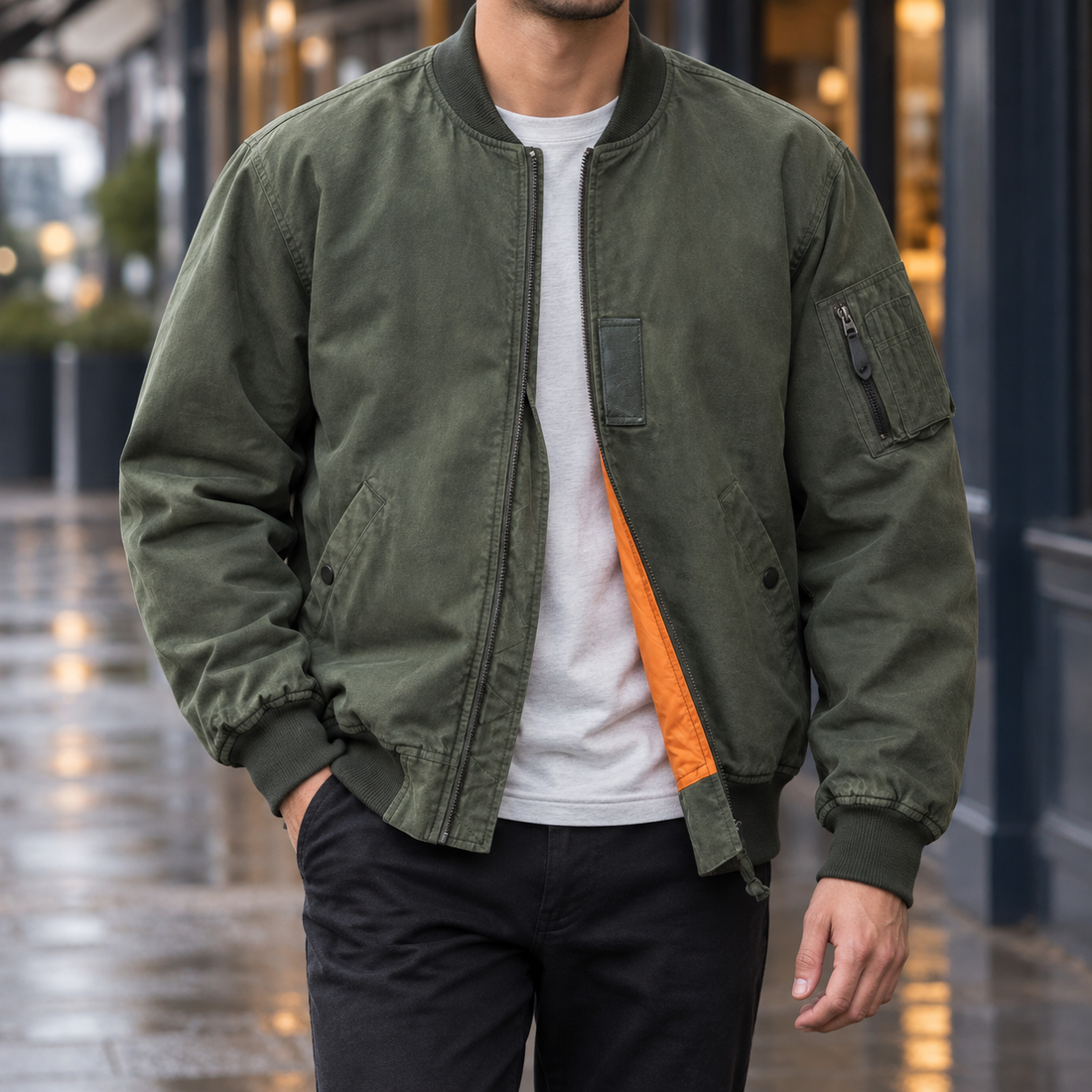 Matthew Bomber Jacket - Green