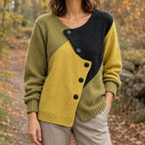 Bethany-Belle Color Block Cardigan - Matcha Green