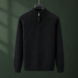 Alfred Half Zip Sweater - Black