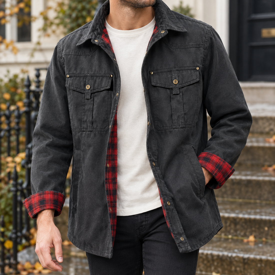 Jayden-Dean Utility Jacket - Black