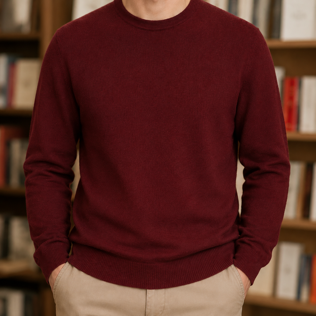 Desmond Wool Sweater - Burgundy