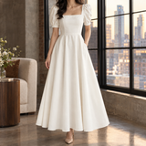 Sylvie-Hope Square Neck Dress - White