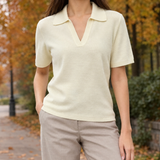 Thomasina-Louise Polo Sweater - White