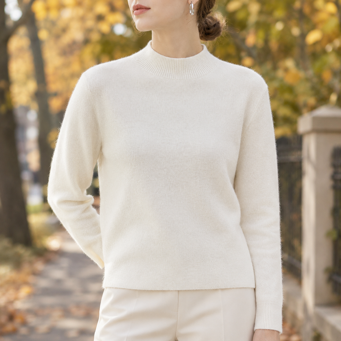 Darcy-Mae Wool Sweater - White