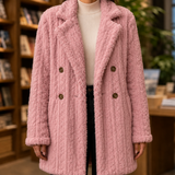 Hazel-Kate Cable Texture Coat - Pink