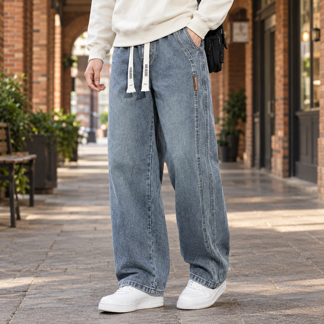 Felix-Cole Straight-Leg Jeans - Retro Blue