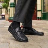 Calvino Leather Loafers - Black
