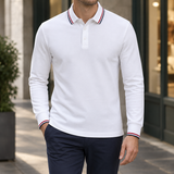 Zane-Hayes Tipped Polo - Collar-white