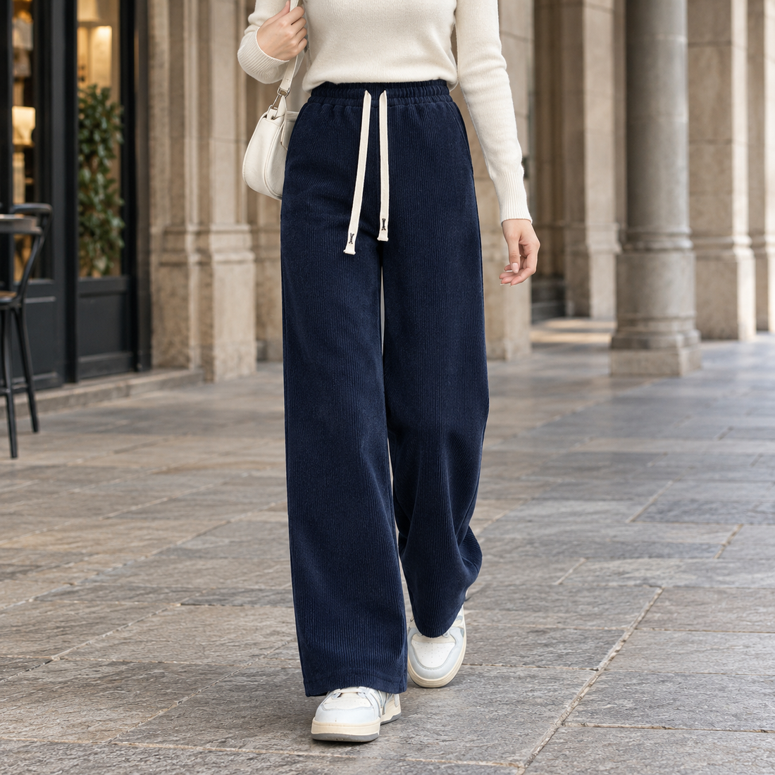 Ashley-Faye Wide Leg Pants - Dark Navy