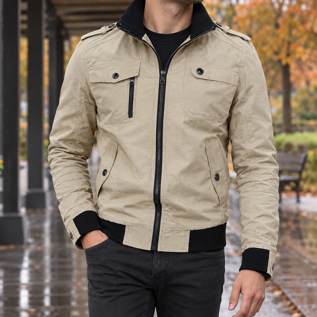 Adam-Wren Utility Jacket - Khaki