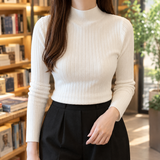Magdalena-Mae Mock Neck Top - White