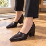 Corvino Block Heel Pumps - Black