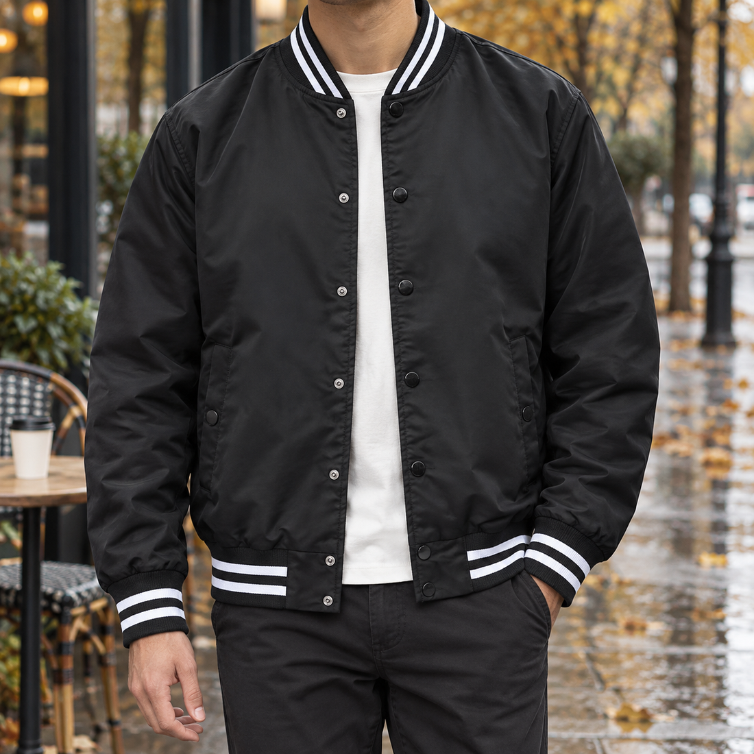 Cooper-Lane Varsity Jacket - Black