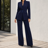 Nina Tailored Set - Navy Blue