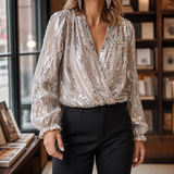 Matilda-Faye Sequin Top - Silver
