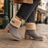 Bologna Fleece Cuff Boots - Gray