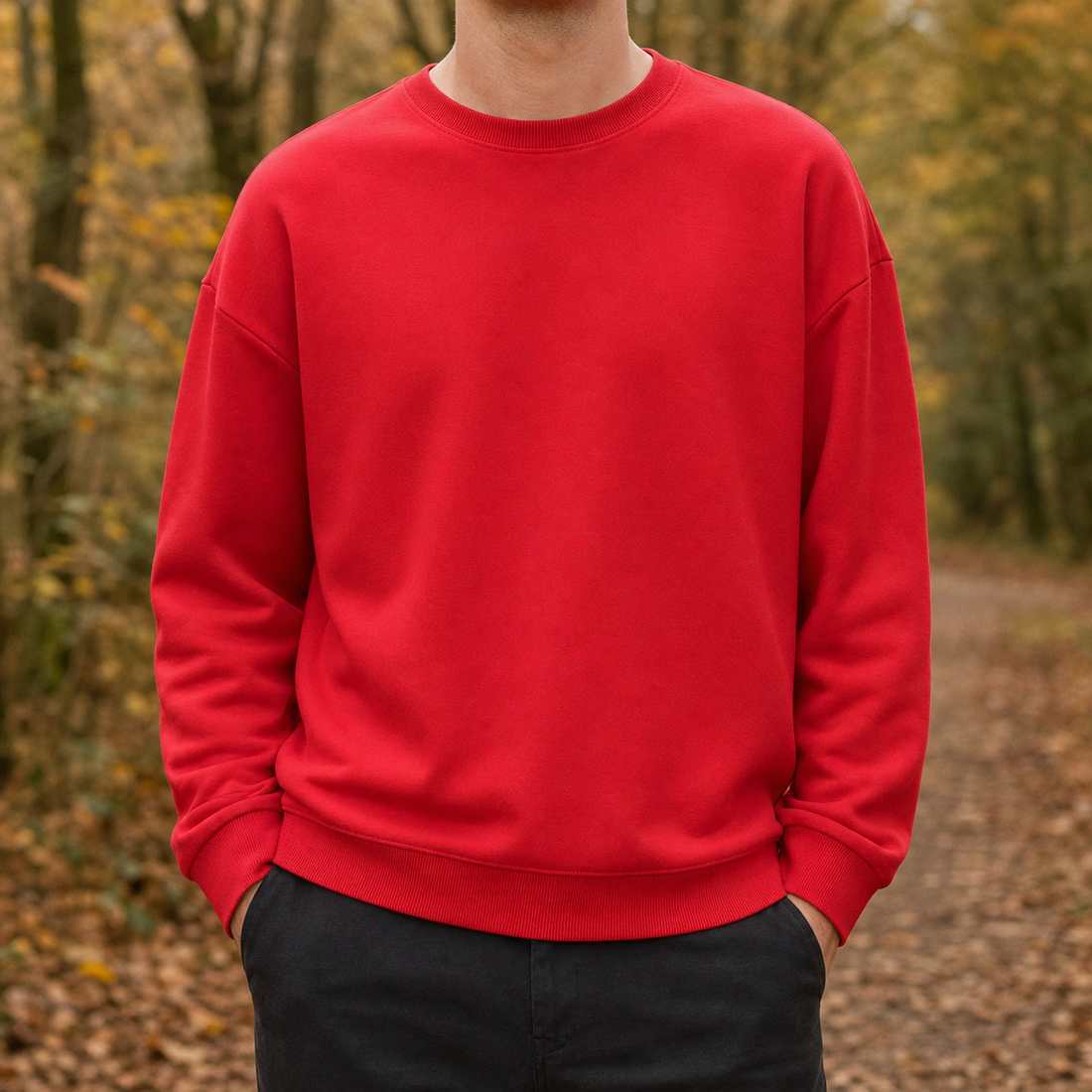 Robert-Miles Crew Neck Sweater - Red
