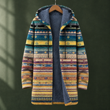 Laurent-Reid Hooded Cardigan - Teal Multicolor