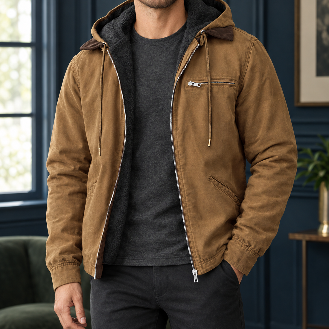 Emrys-Ellis Hooded Jacket - Camel