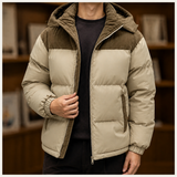 James Hooded Puffer Jacket - Khaki