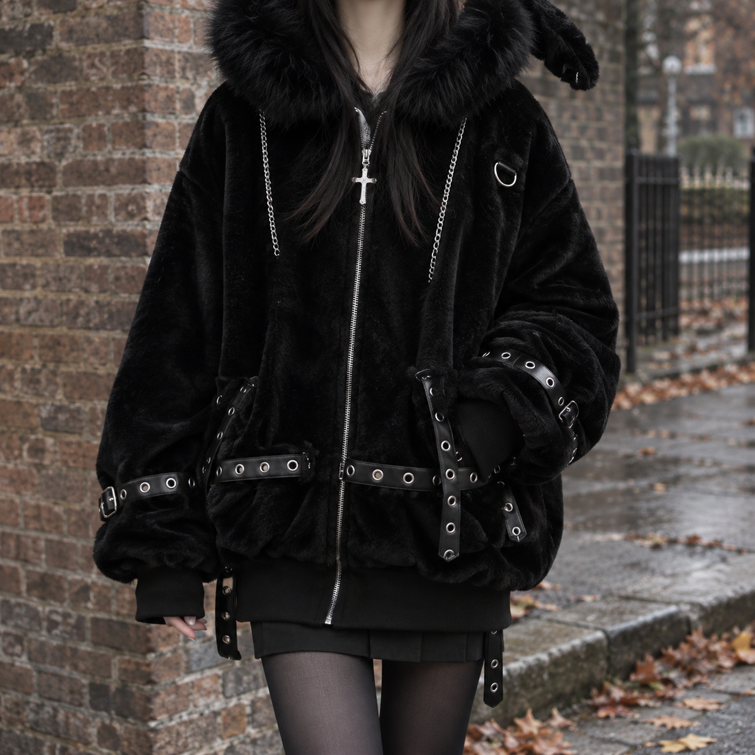 Luna-Kate Hooded Jacket - Black