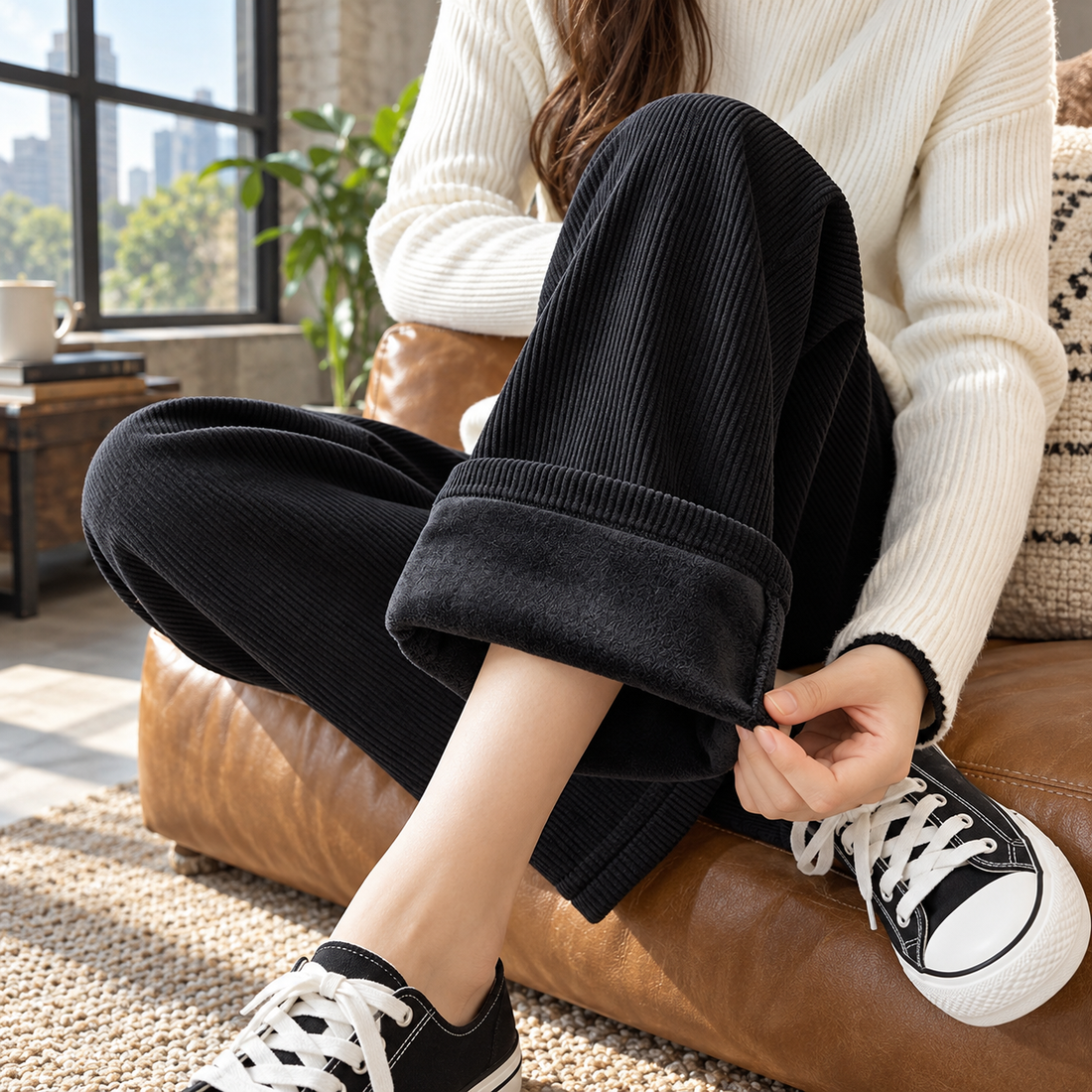 Imogen-Mae Straight Leg Pants - Black