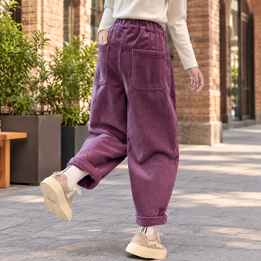Capucine-Mae Relaxed Barrel Pants - Purple