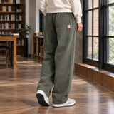 Axel-Wade Wide Leg Pants - Army Green