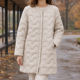 Honora-Sage Quilted Puffer Coat - White