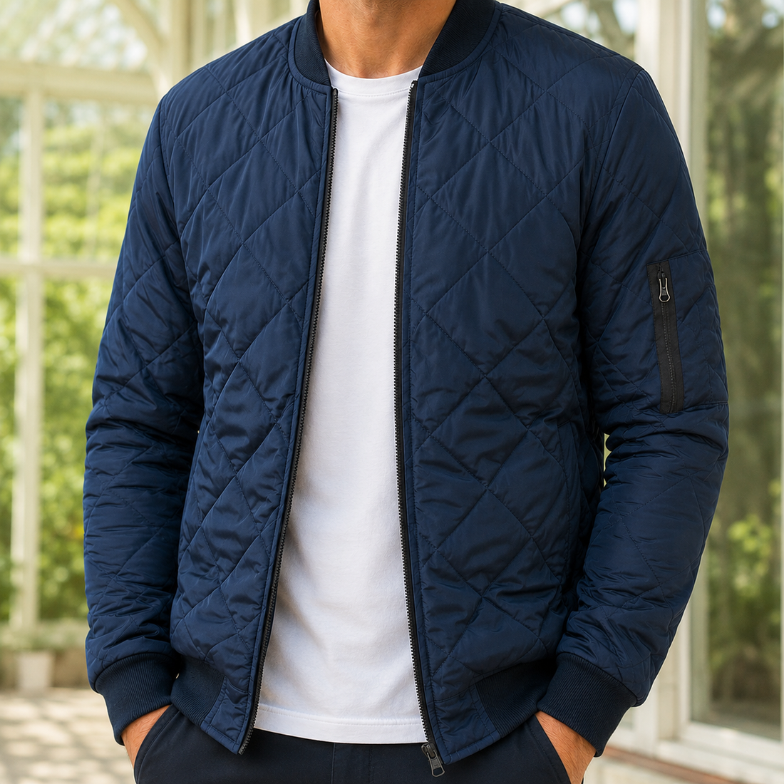 Valentin-York Quilted Jacket - Dark Blue