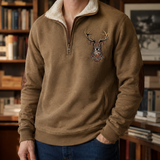 Ignatius-Jude Quarter Zip Sweater - Brown