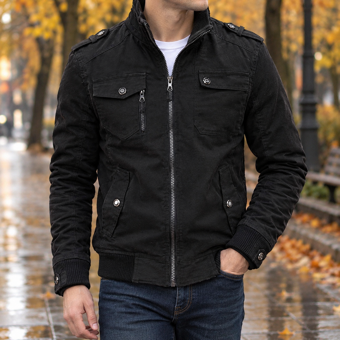 Octavian-West Utility Jacket - Black