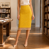 Cassia Pencil Skirt - Yellow