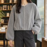 Shannon Balloon Sleeve Jacket - Gray