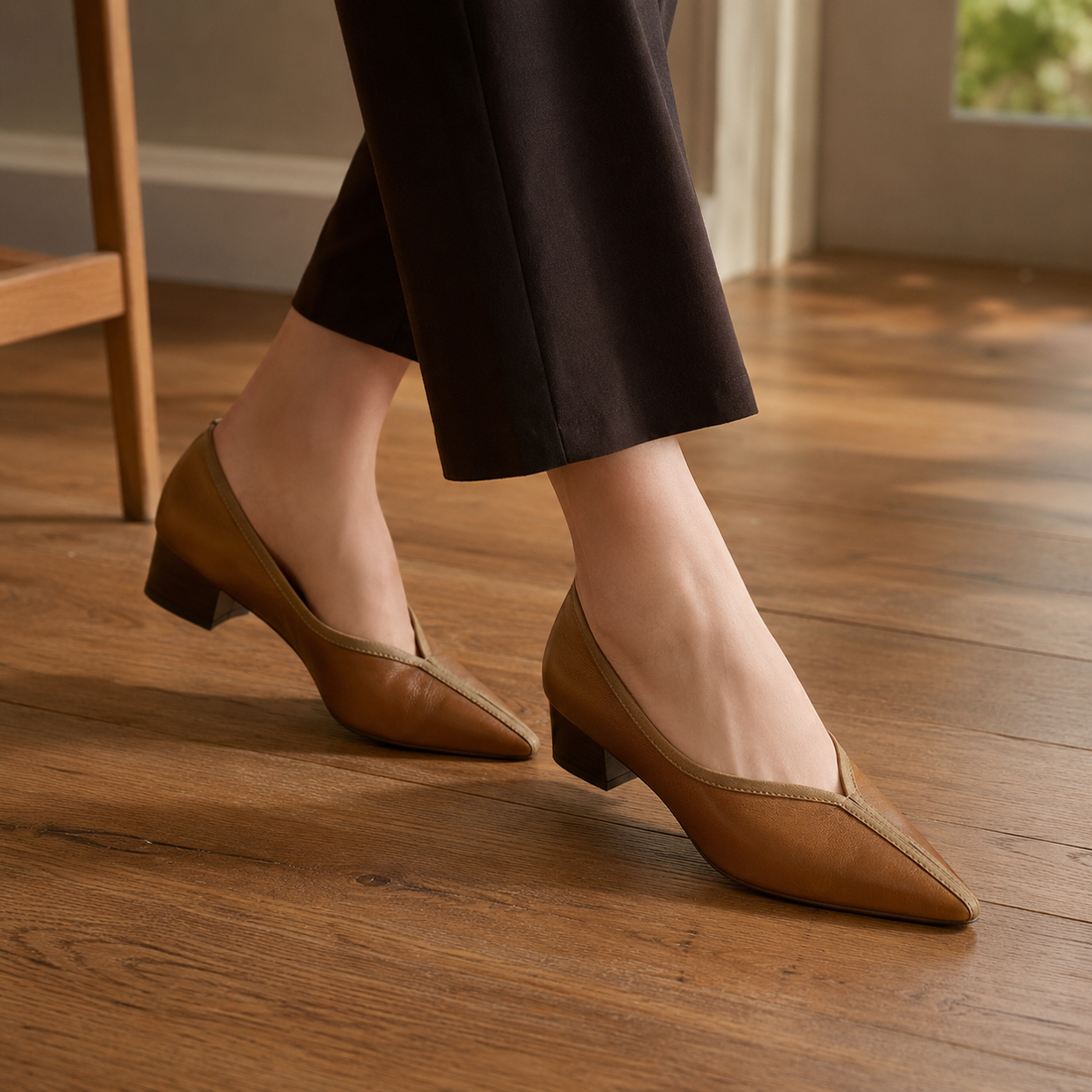 Lecco Pointed Heels - Brown