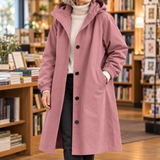 Marina-Mae Hooded Overcoat - Light Pink