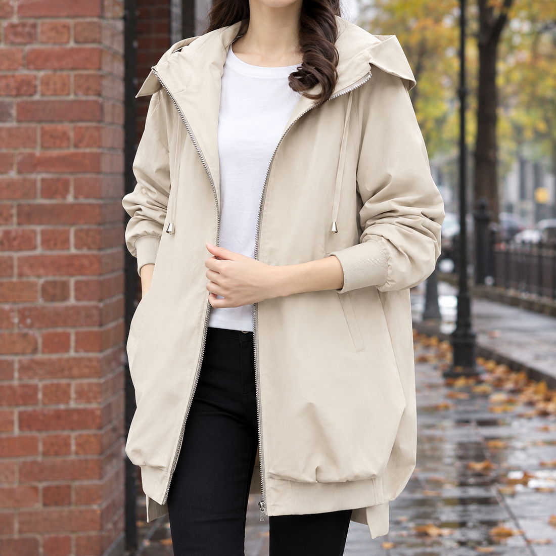 Anouska-Rose Hooded Jacket - Off White