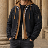 Rafferty-Wren Layered Bomber Jacket - Black