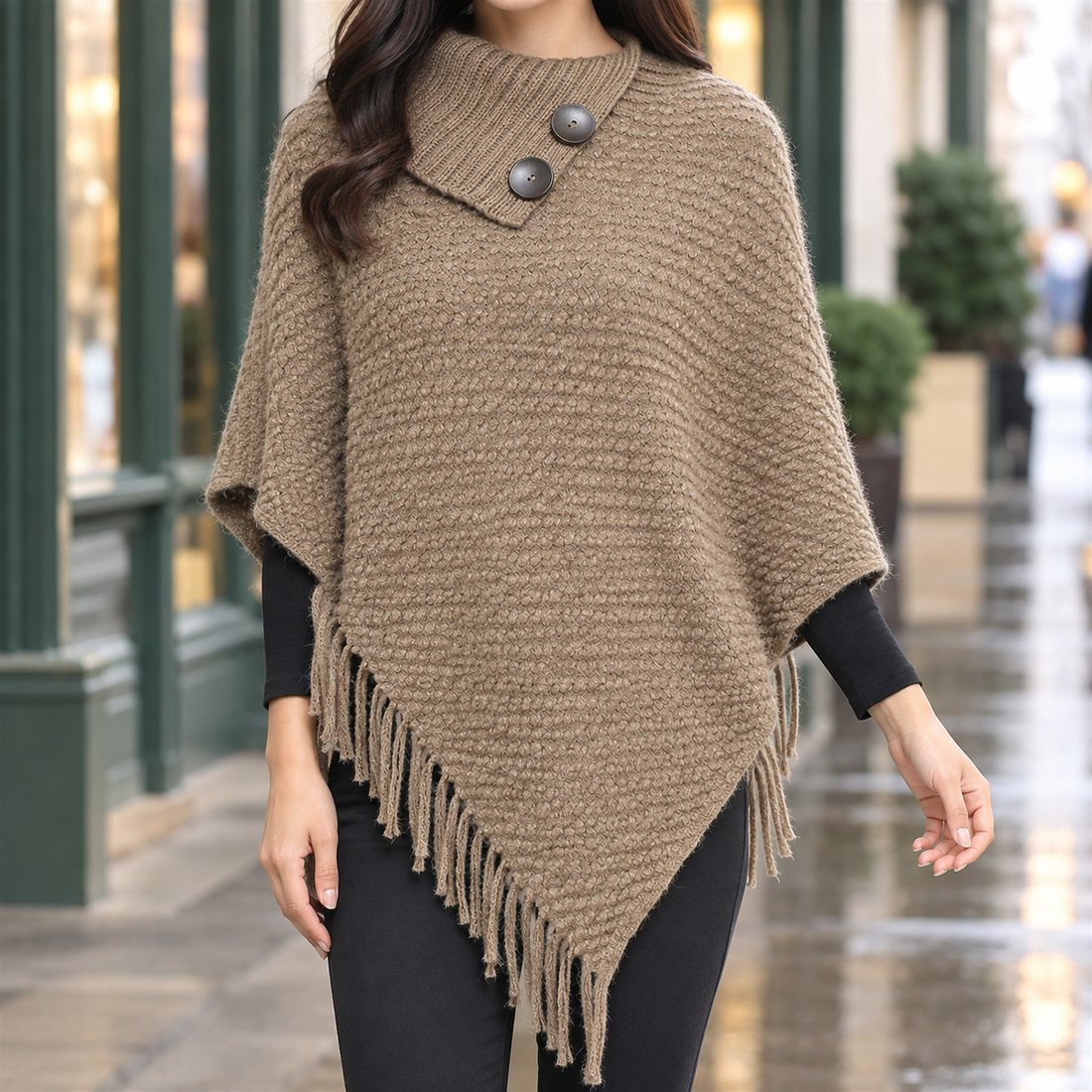 Selena-Hope Turtleneck Sweater - Khaki