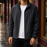 Matthias-Grant Stand Collar Jacket - Black