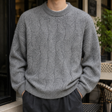 Valentin Cable Knit Sweater - Gray