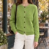 Ninon-Hope Textured Cardigan - Green