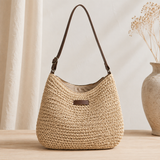 Carrera Woven Hobo Bag - Beige