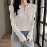 Ottilia Ribbed Cardigan - White