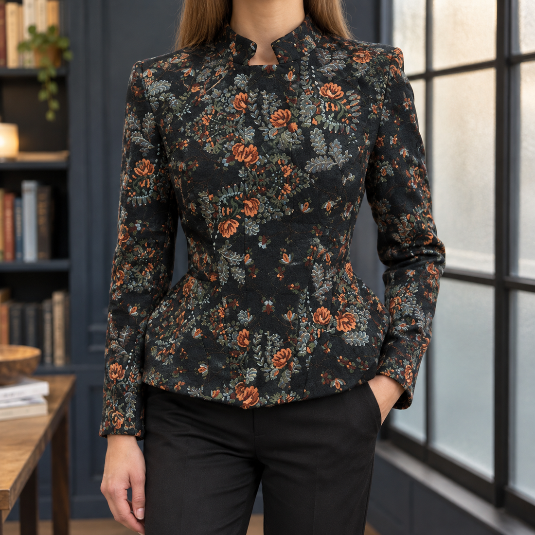 Alba-Jane Floral Peplum Jacket - Floral
