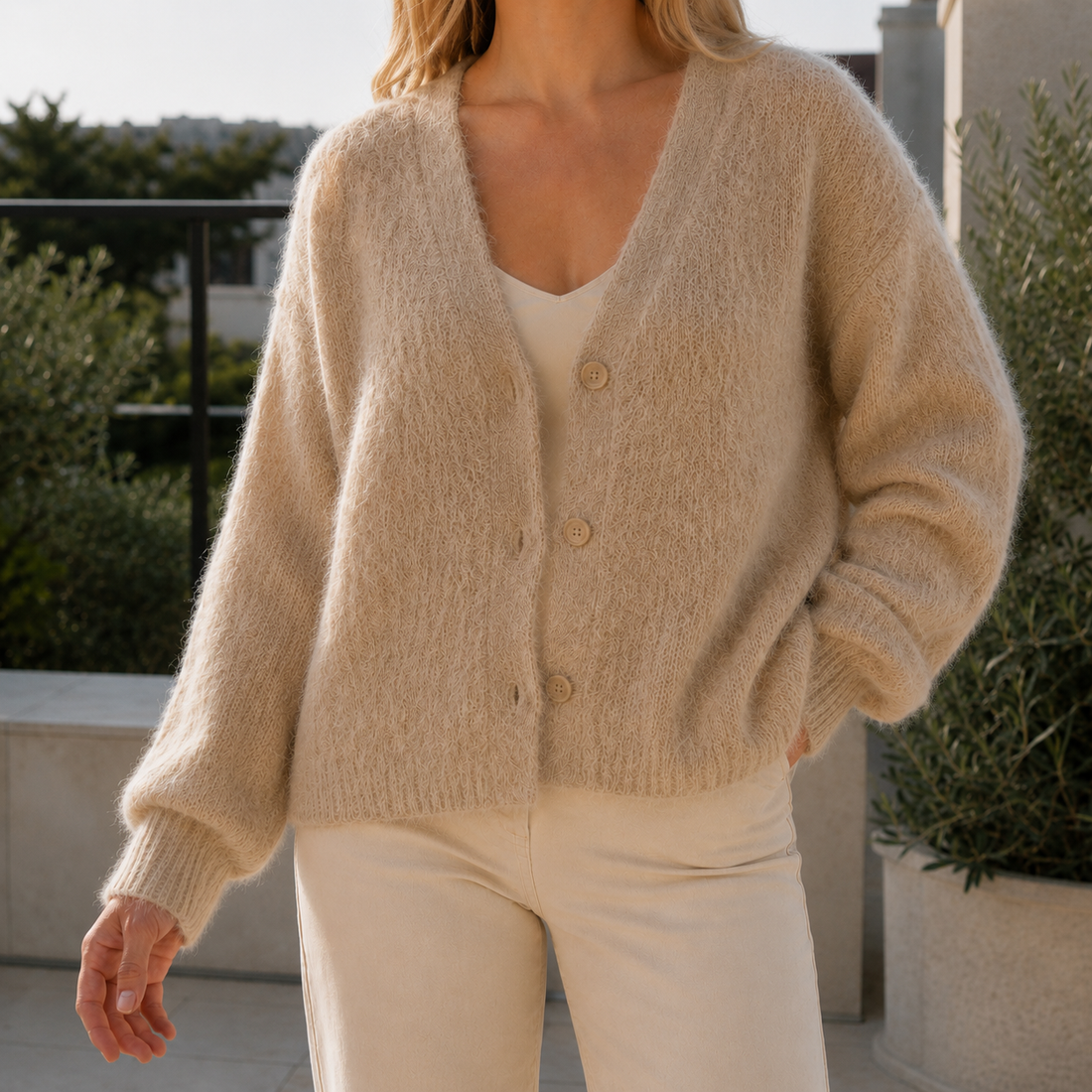 Adriana Fuzzy Cardigan - Fur