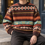 Reece Fair Isle Sweater - Coffee