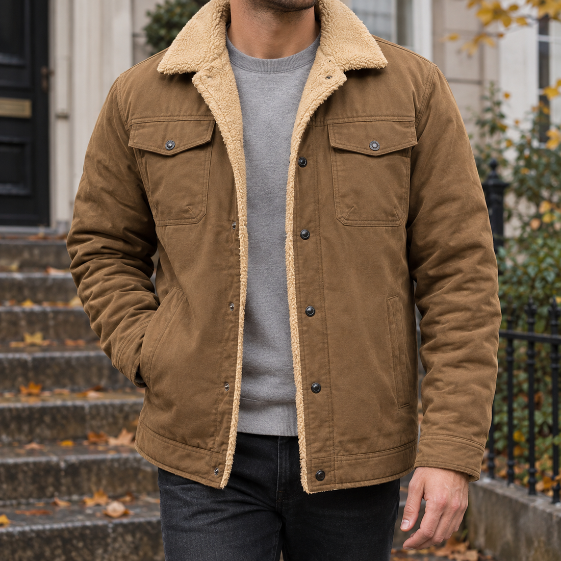 Amos-Ellis Plush-Lined Jacket - Black